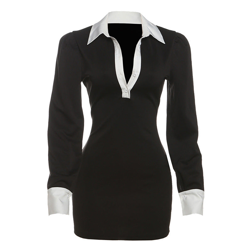 Gabrielle Colour-Block V-Neck Dress