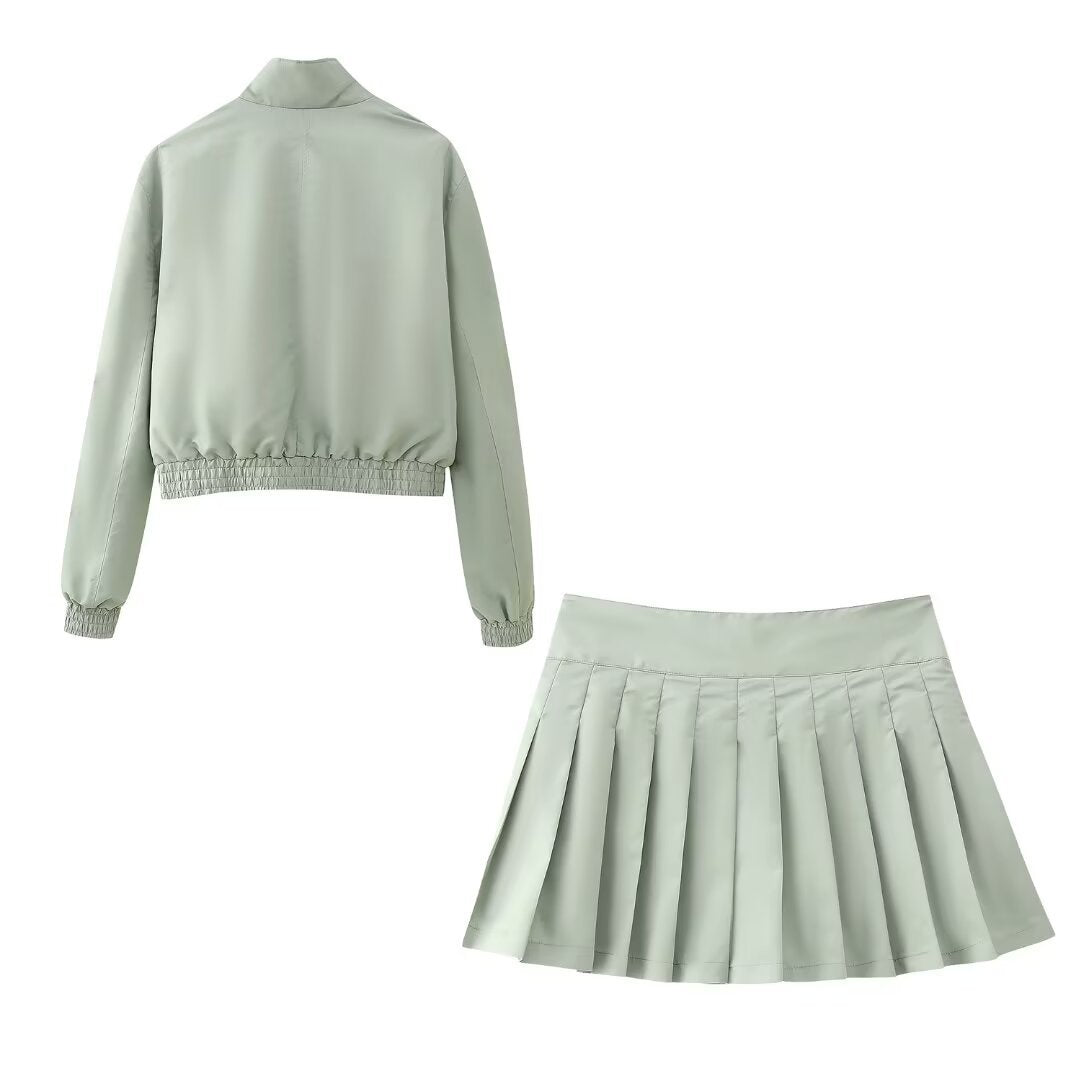 Joséphine Zip-Front Jacket & Skirt Set