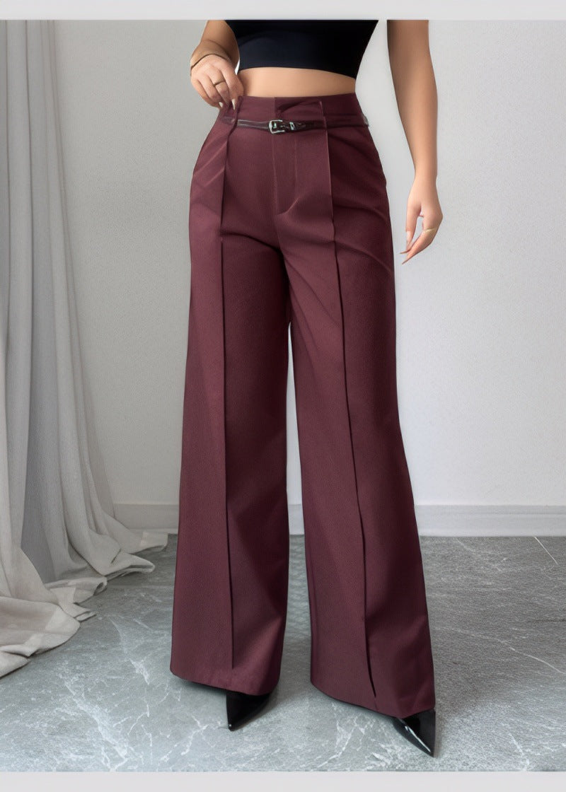 Marlowe high-waist straight-leg trousers, available in six colourways including black and light blue