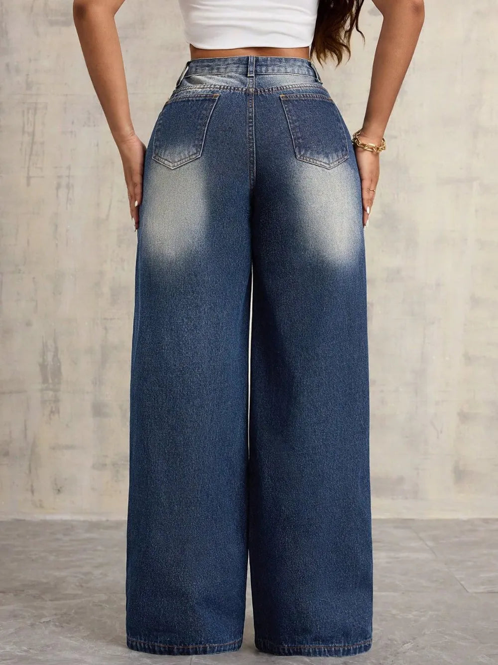 Delphine Embroidered Wide-Leg Jeans