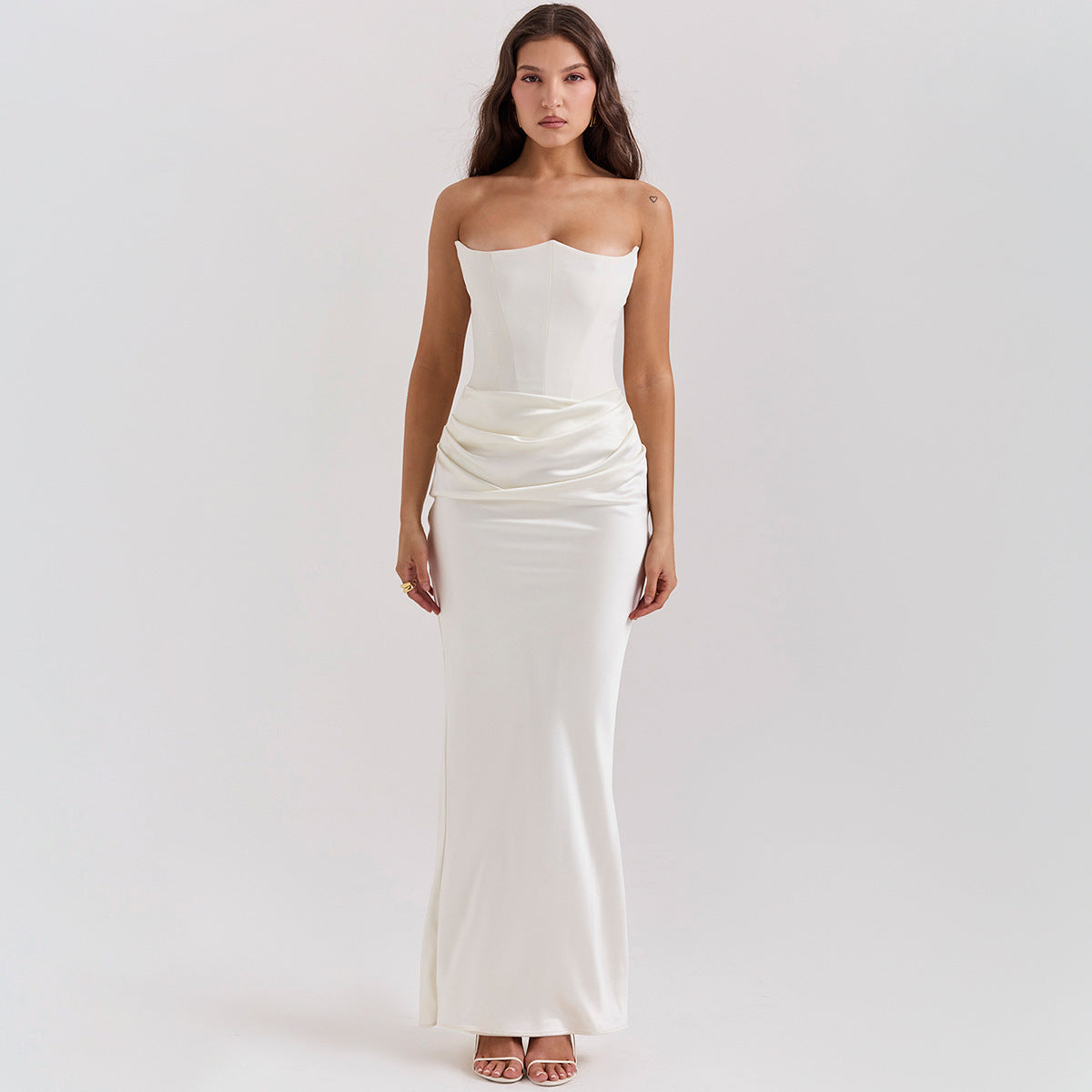 Onyx Strapless Evening Gown
