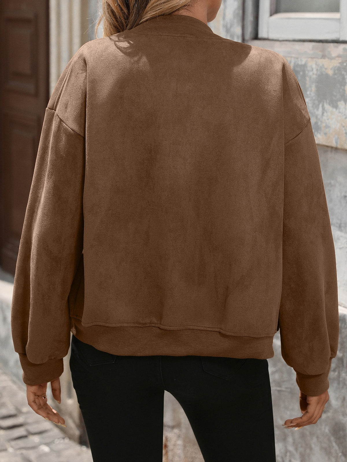 Albane Corduroy Baseball-Collar Jacket