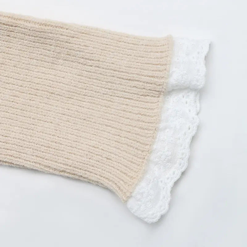 Simone Lace-Trim Cable Knit Mini Dress – view 5