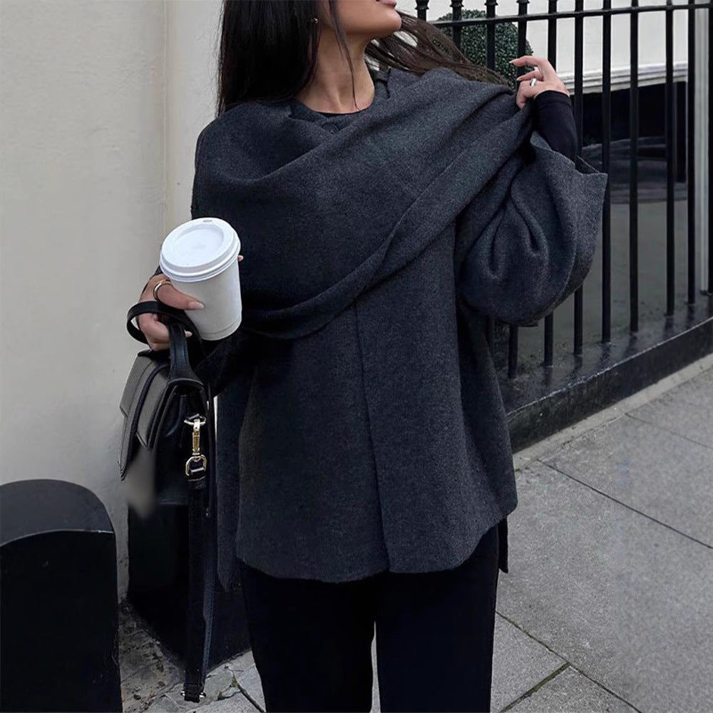 Héloïse Shawl-Collar Wrap Cardigan