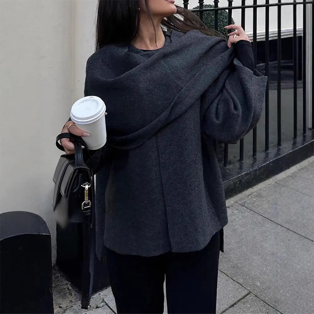 Héloïse Shawl-Collar Wrap Cardigan – view 5