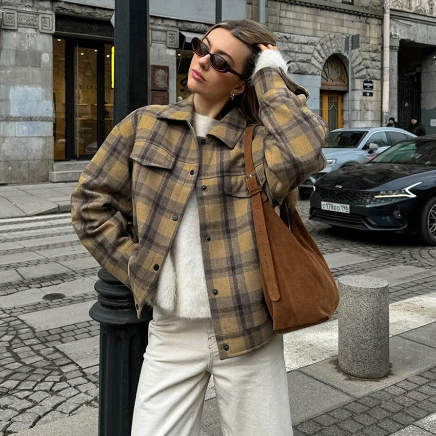 Isaure Oversized Plaid Coat