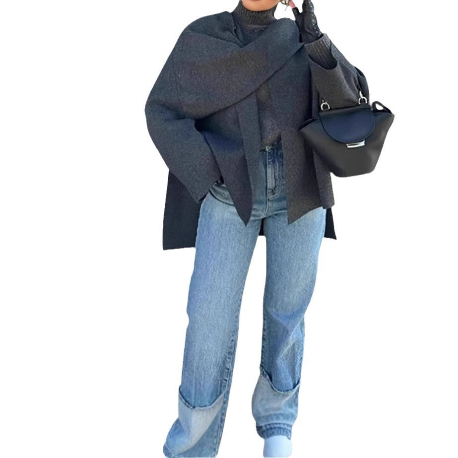 Héloïse Shawl-Collar Wrap Cardigan
