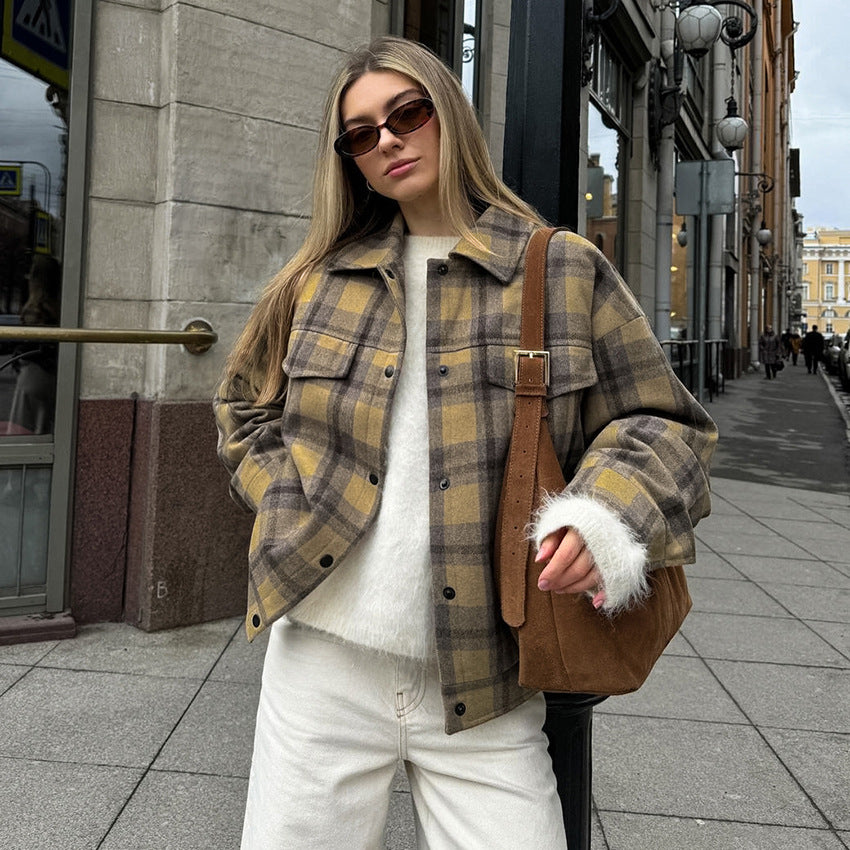 Isaure Oversized Plaid Coat
