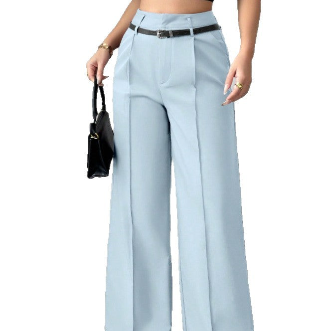 Marlowe high-waist trouser by Belle Soié — straight-leg trousers cut at a true high waist