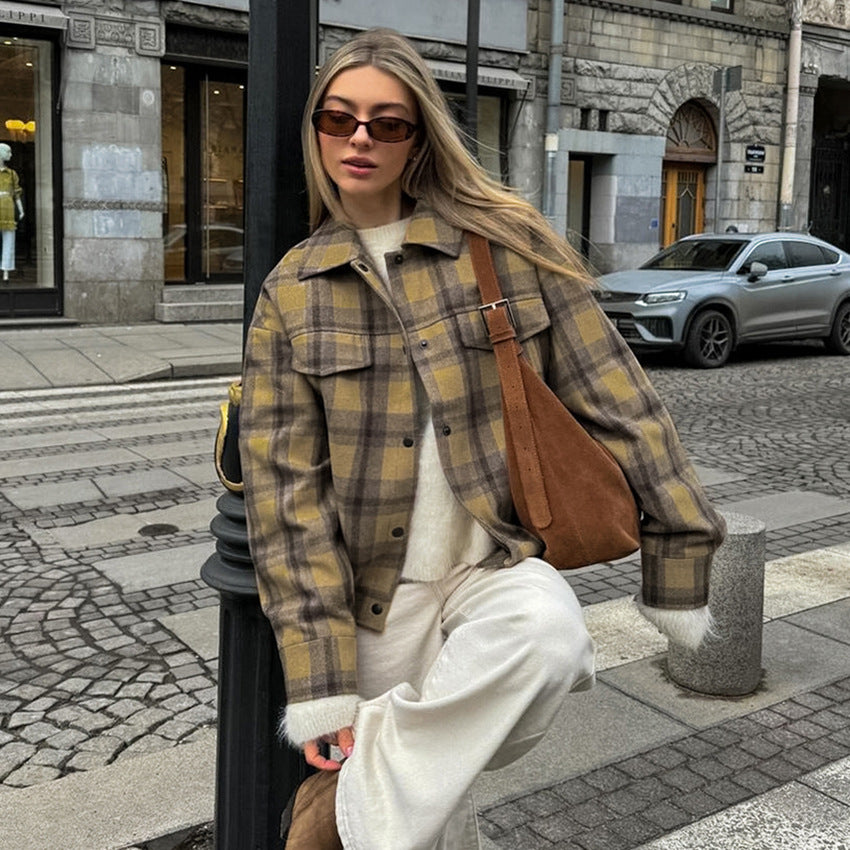 Isaure Oversized Plaid Coat