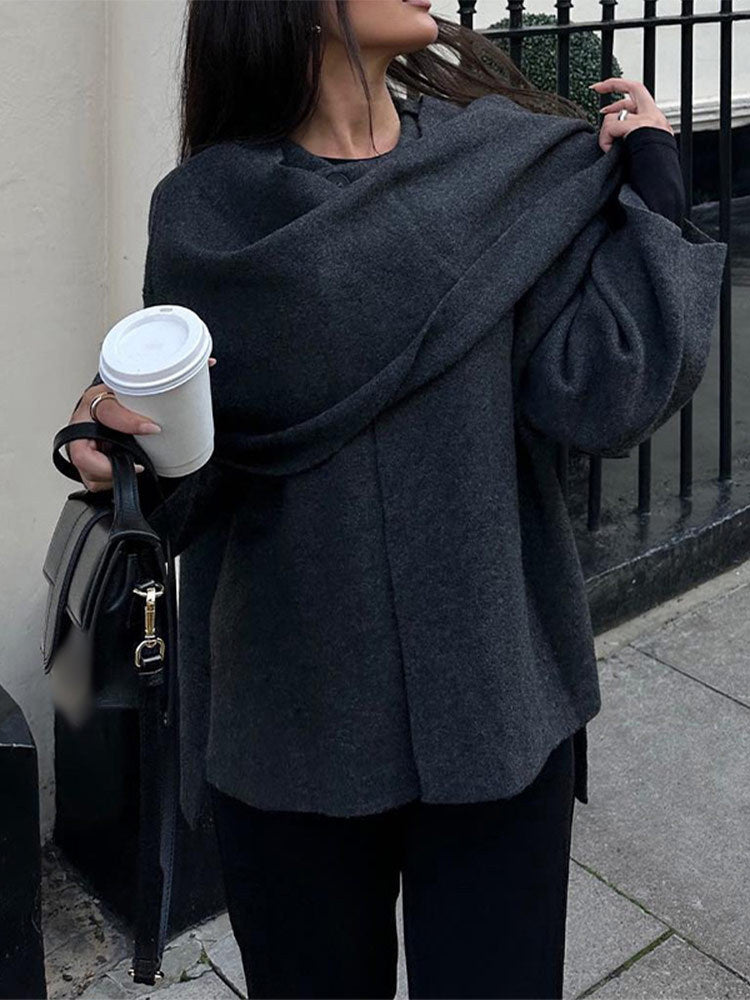 Héloïse Shawl-Collar Wrap Cardigan