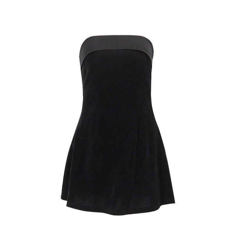 Bordeaux Velvet Mini Dress