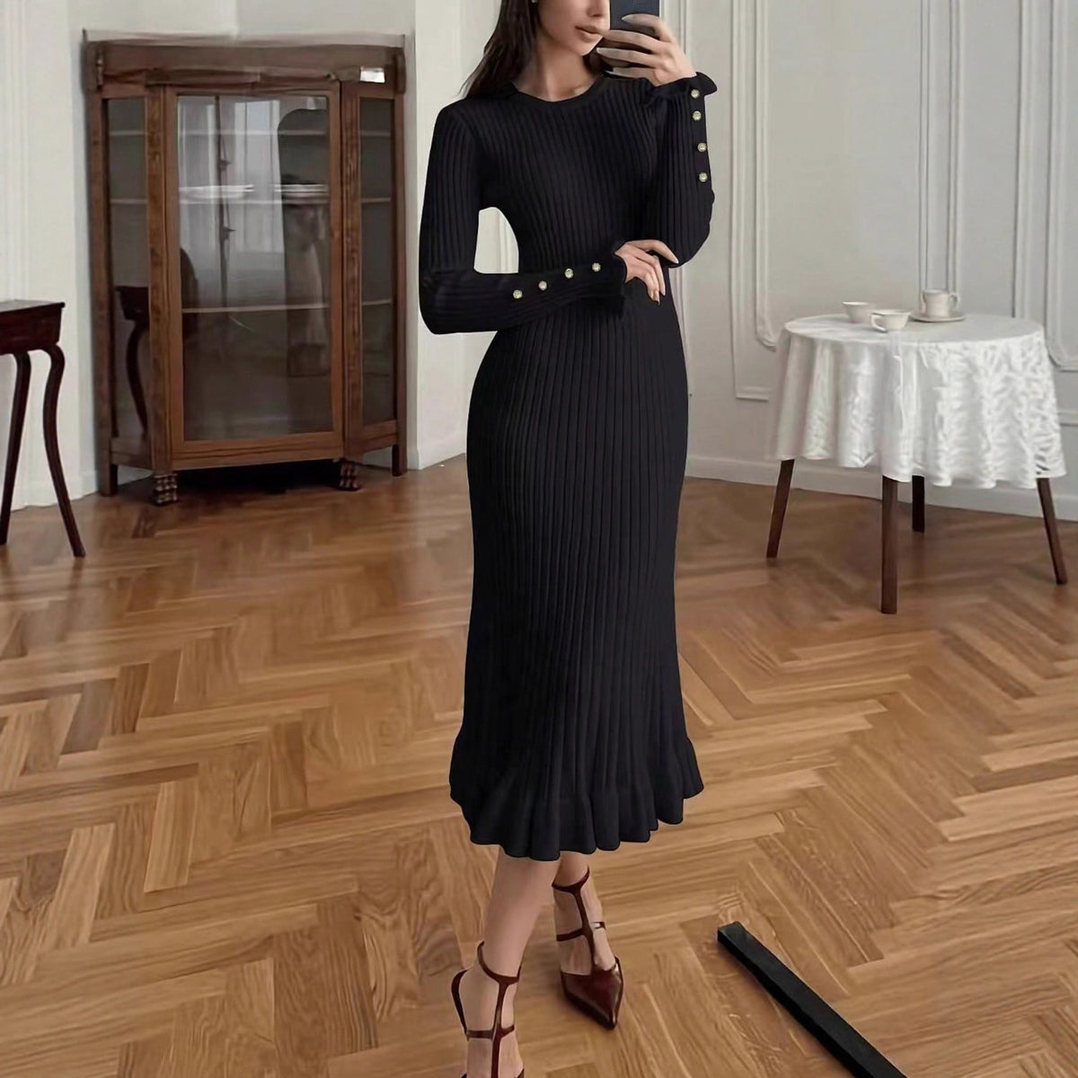 Aurélie Beaded Knit Dress