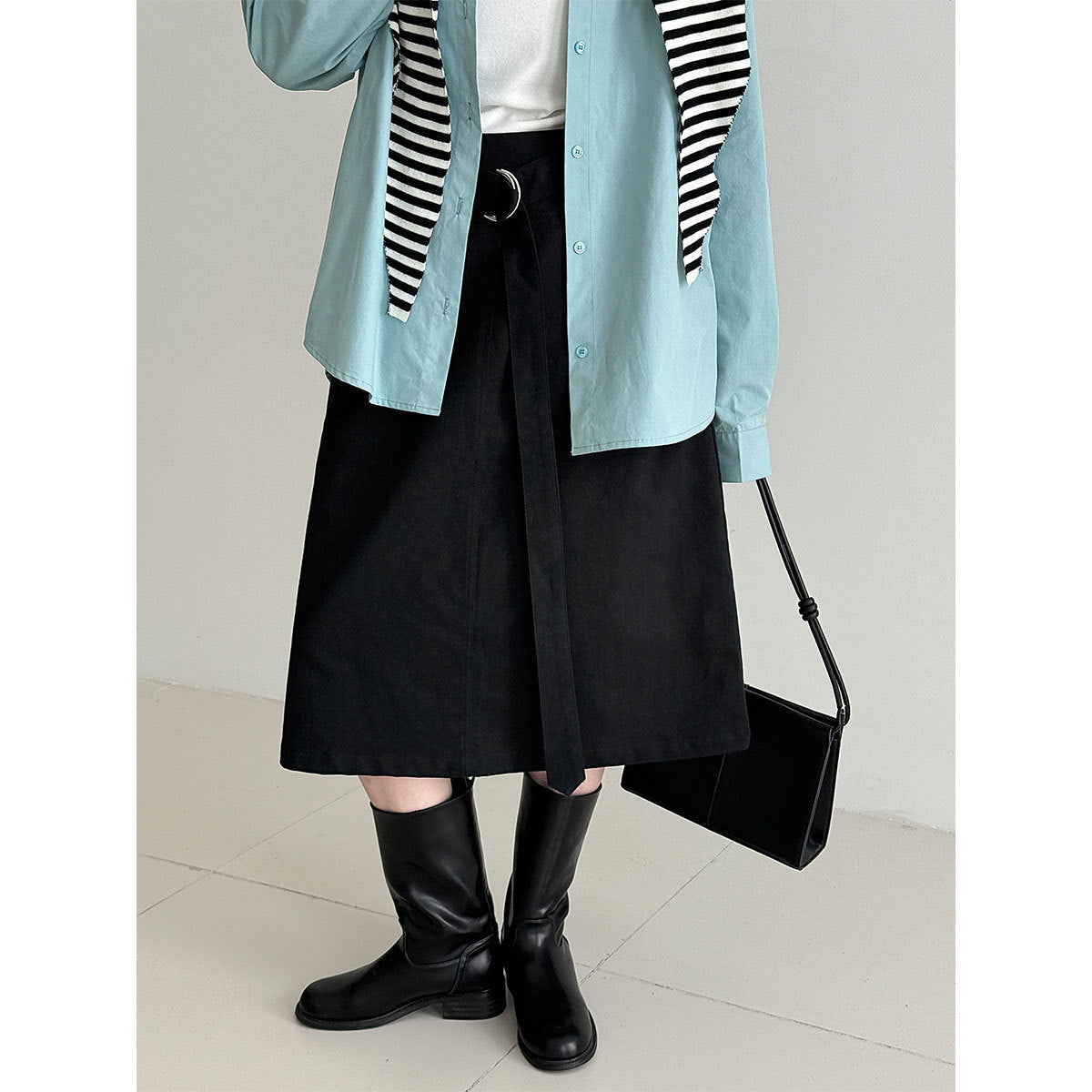 Camille Tie-Waist Pencil Skirt