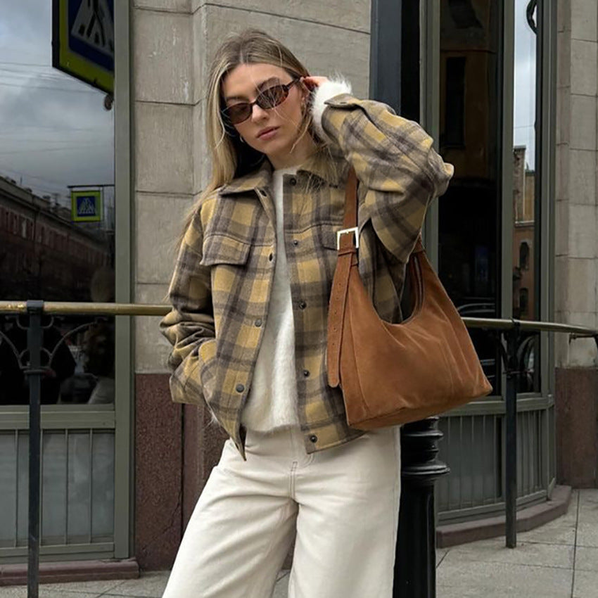 Isaure Oversized Plaid Coat