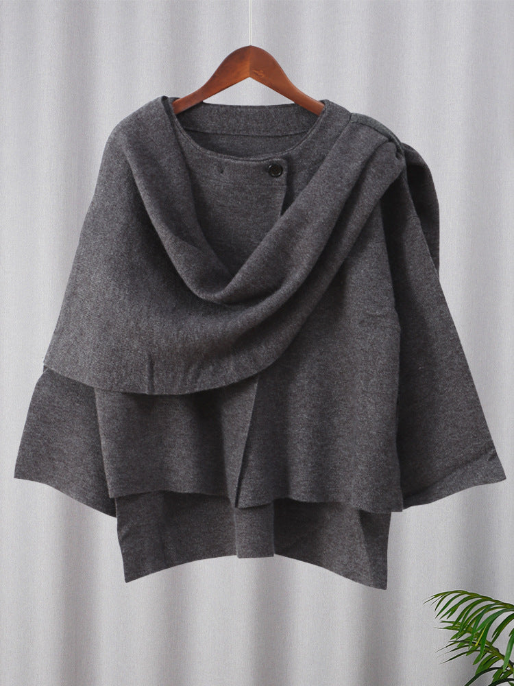 Héloïse Shawl-Collar Wrap Cardigan