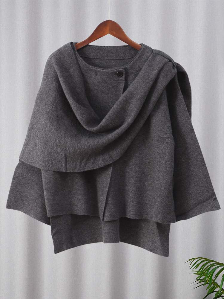 Héloïse Shawl-Collar Wrap Cardigan – view 2