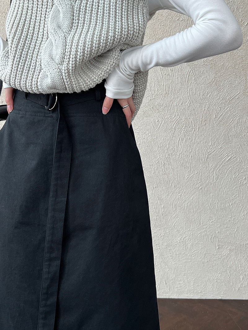 Camille Tie-Waist Pencil Skirt