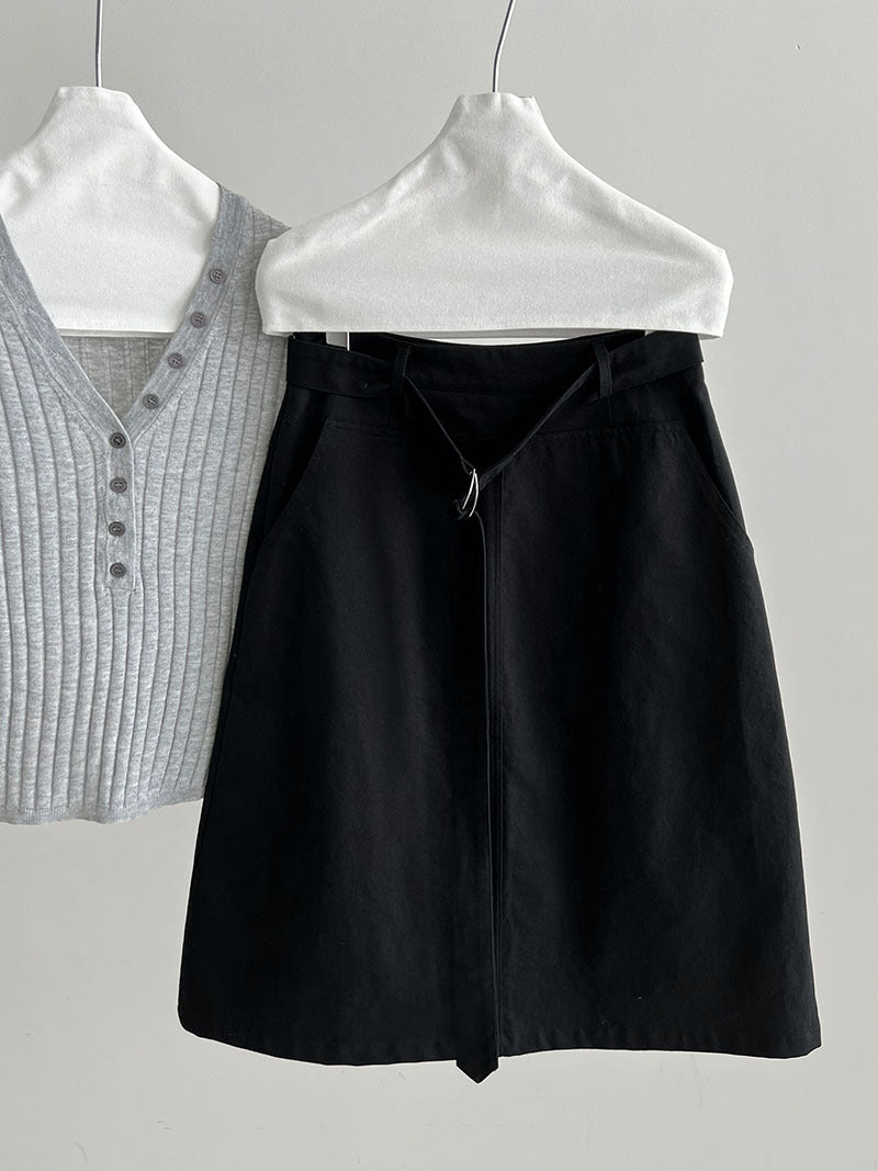 Camille Tie-Waist Pencil Skirt