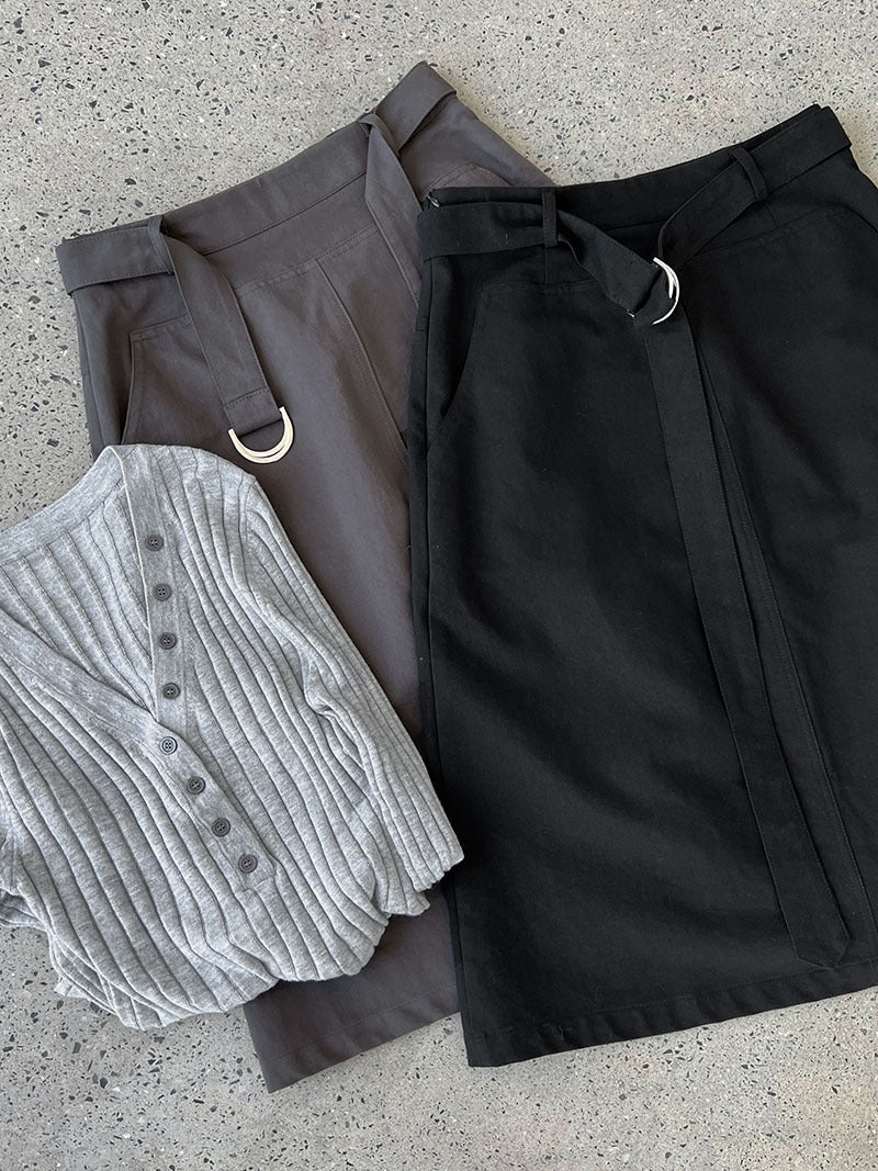 Camille Tie-Waist Pencil Skirt