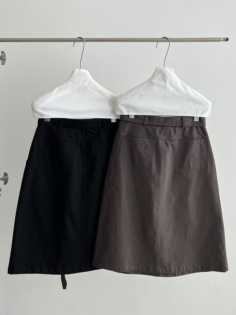 Camille Tie-Waist Pencil Skirt