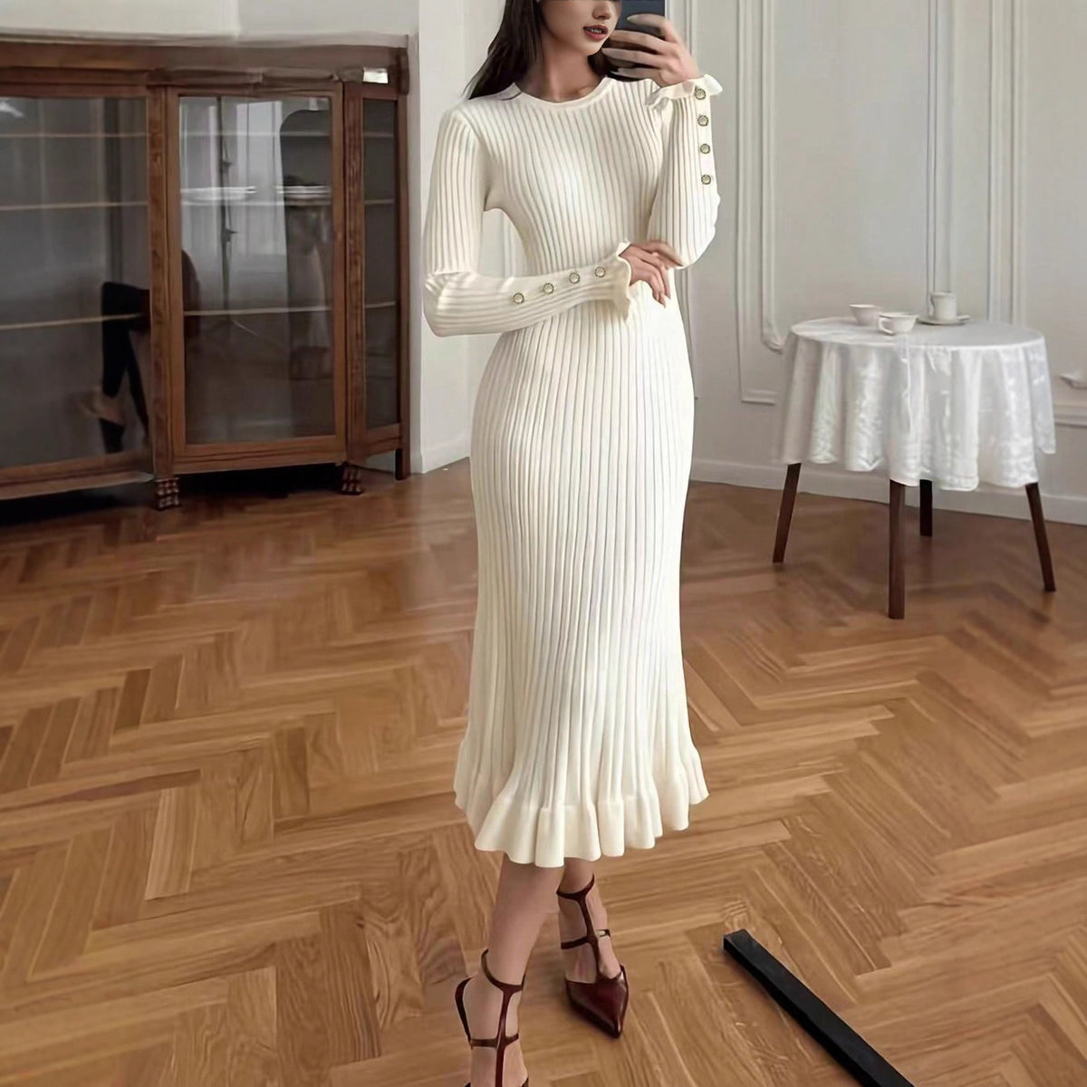 Aurélie Beaded Knit Dress