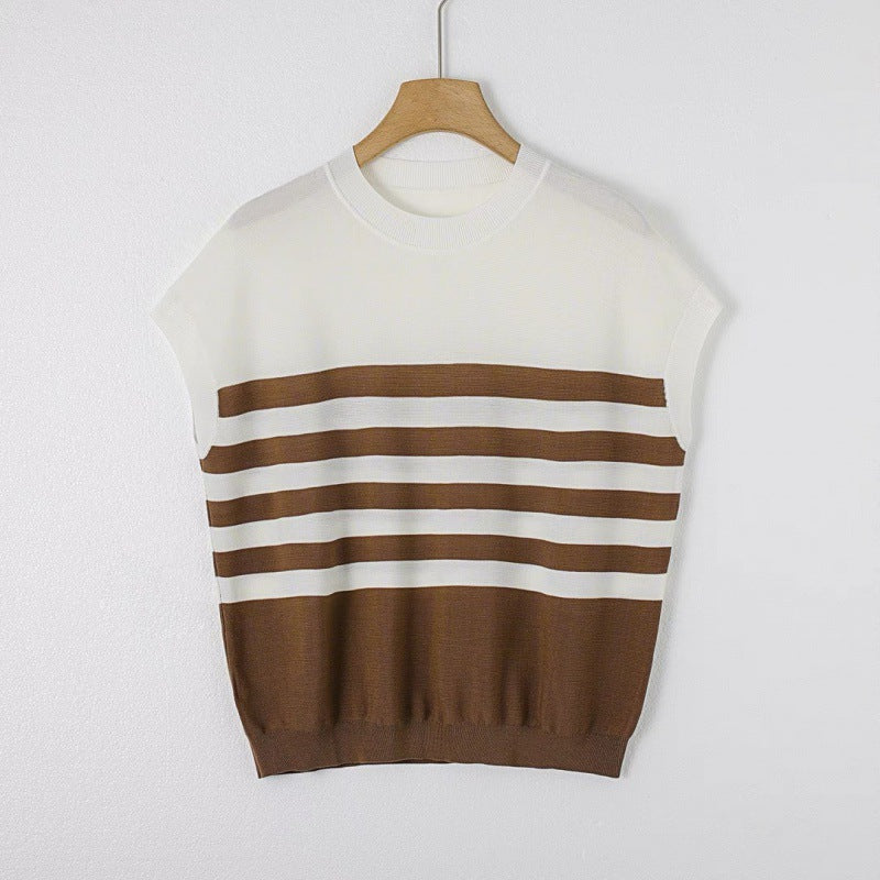Yvette Striped Knit Tee