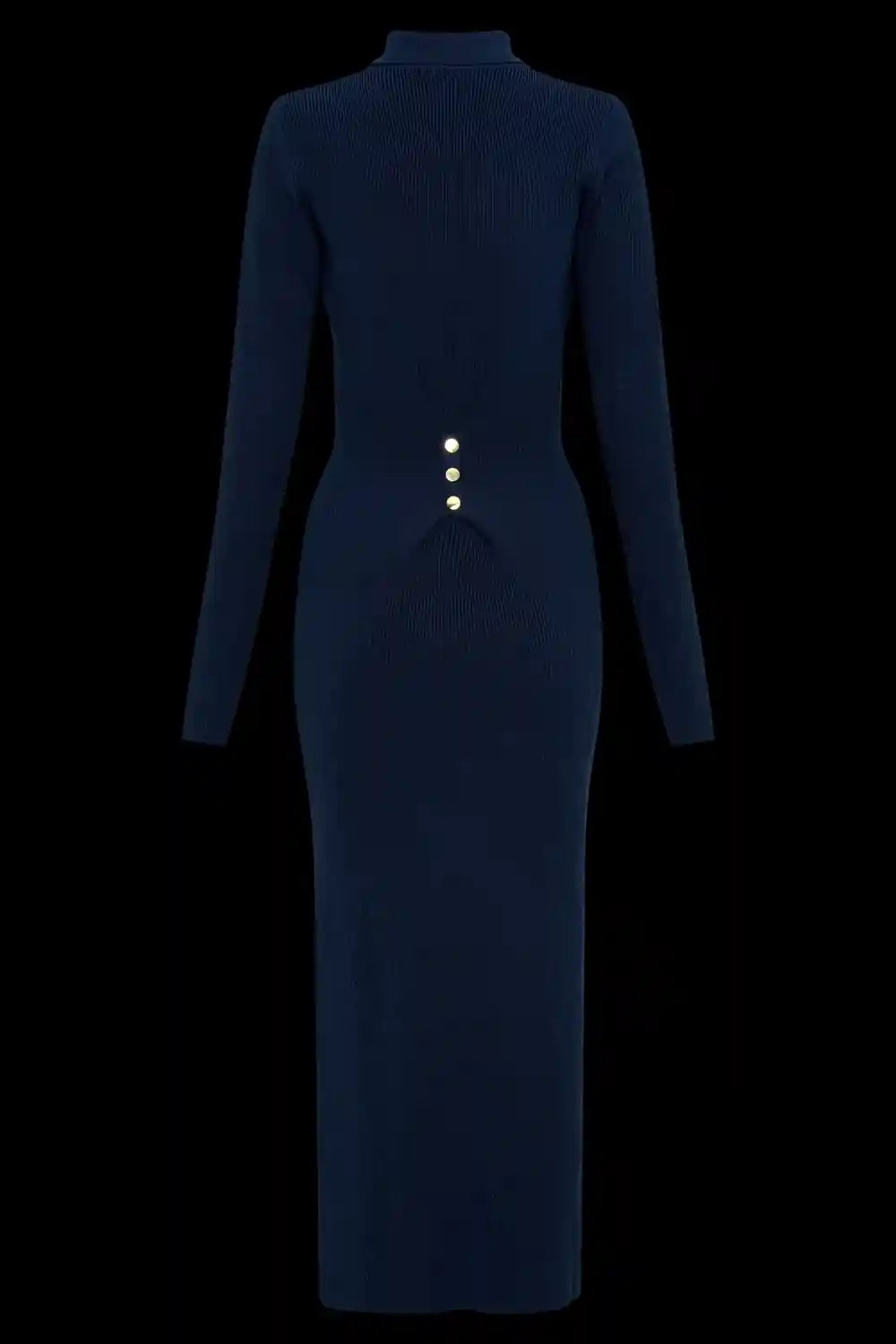 Élise Polo-Collar Knit Sheath Dress – view 6