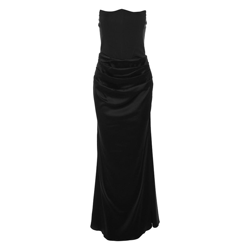 Onyx Strapless Evening Gown