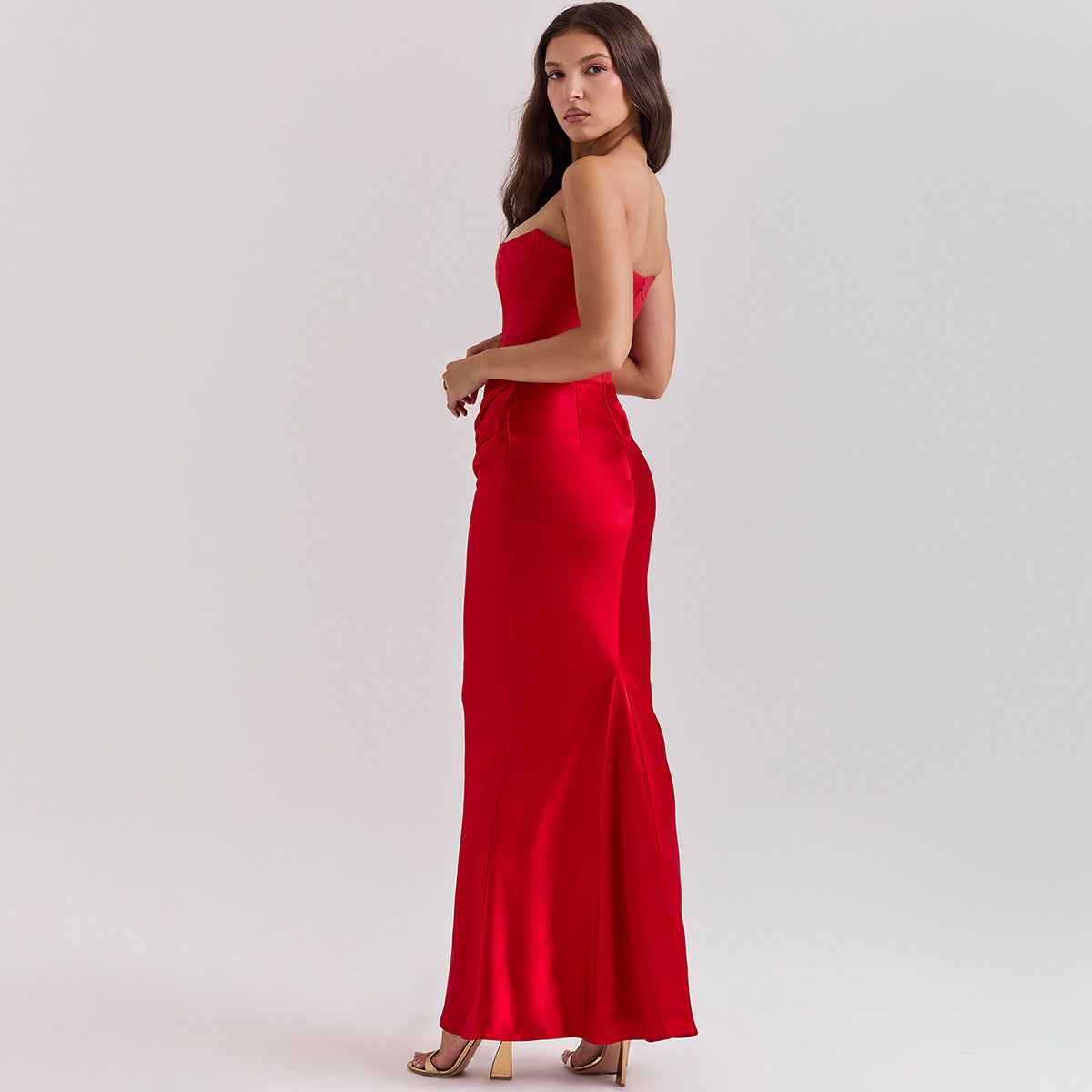 Onyx Strapless Evening Gown