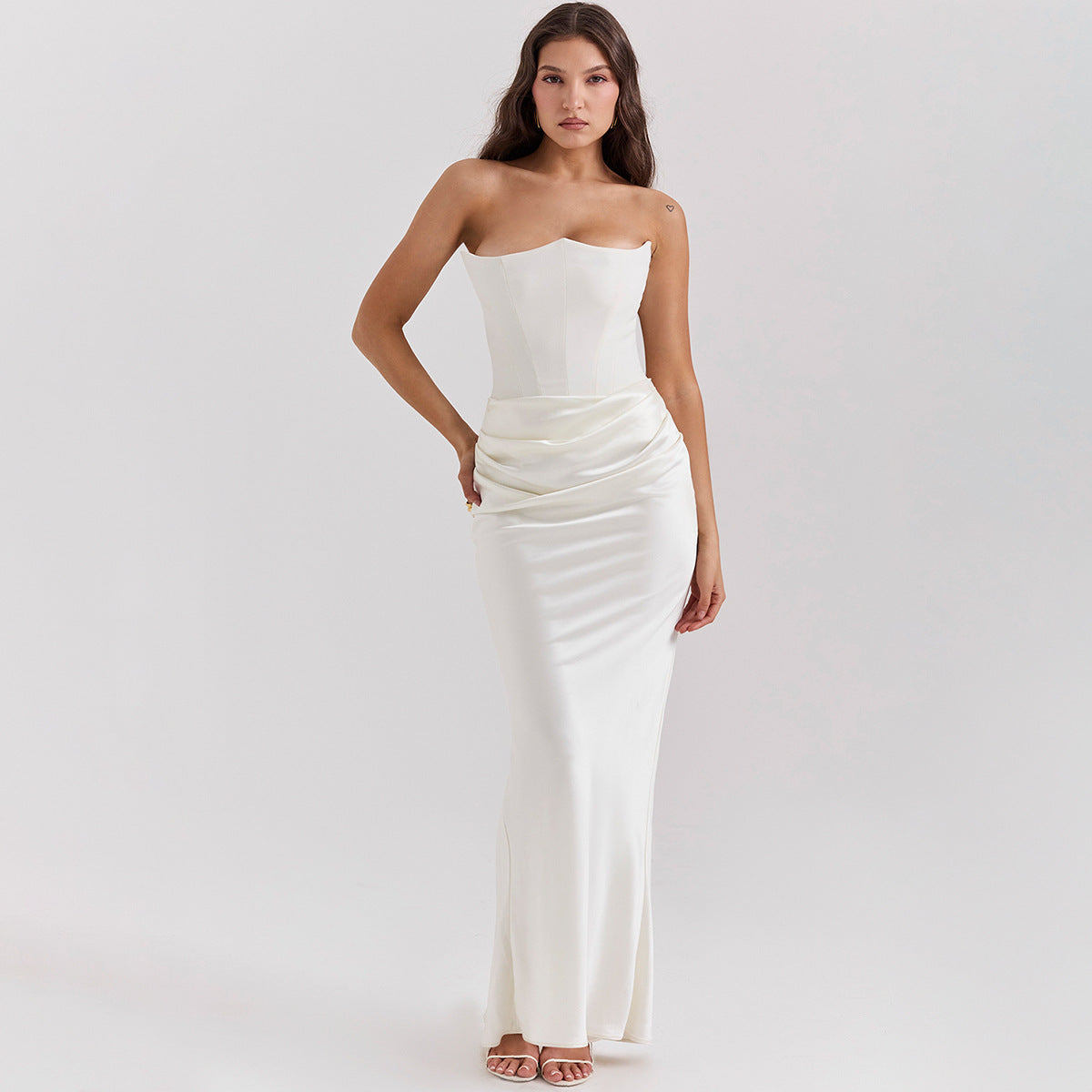 Onyx Strapless Evening Gown