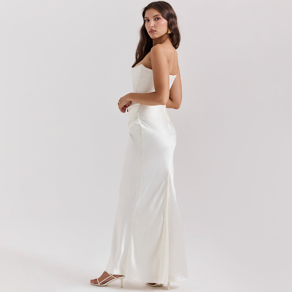 Onyx Strapless Evening Gown
