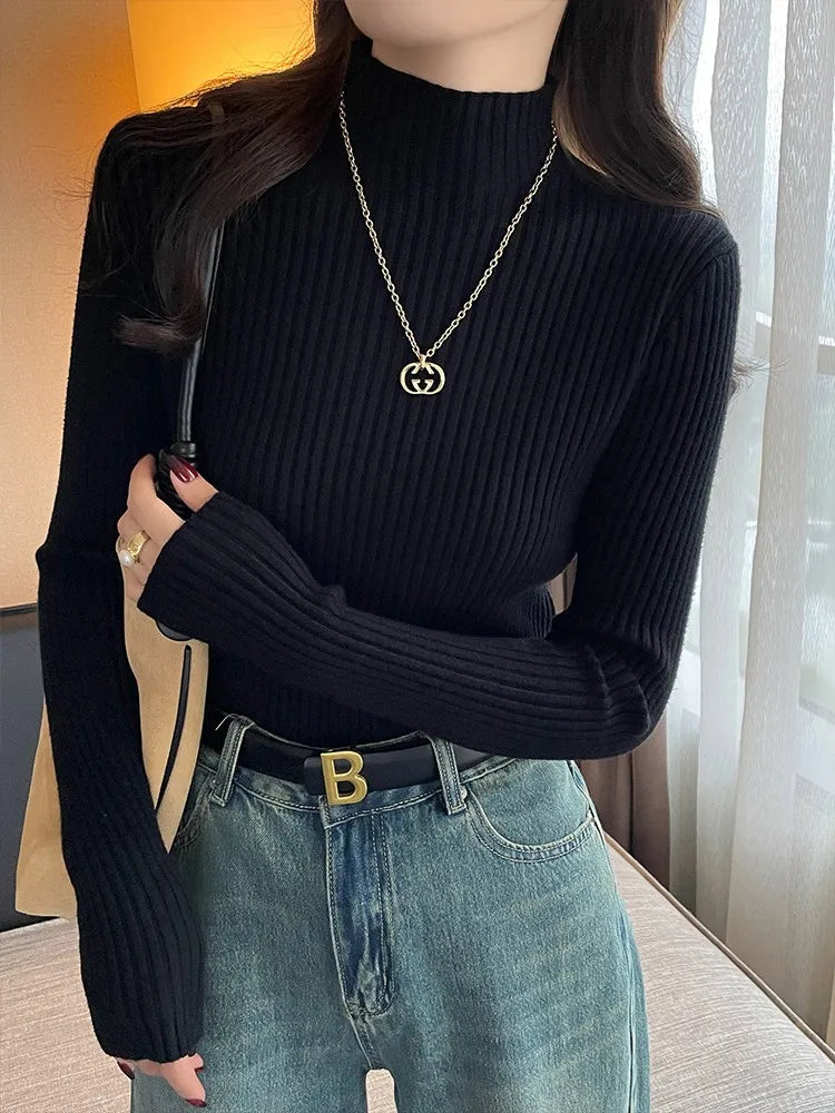 Céleste Slim Ribbed Turtleneck