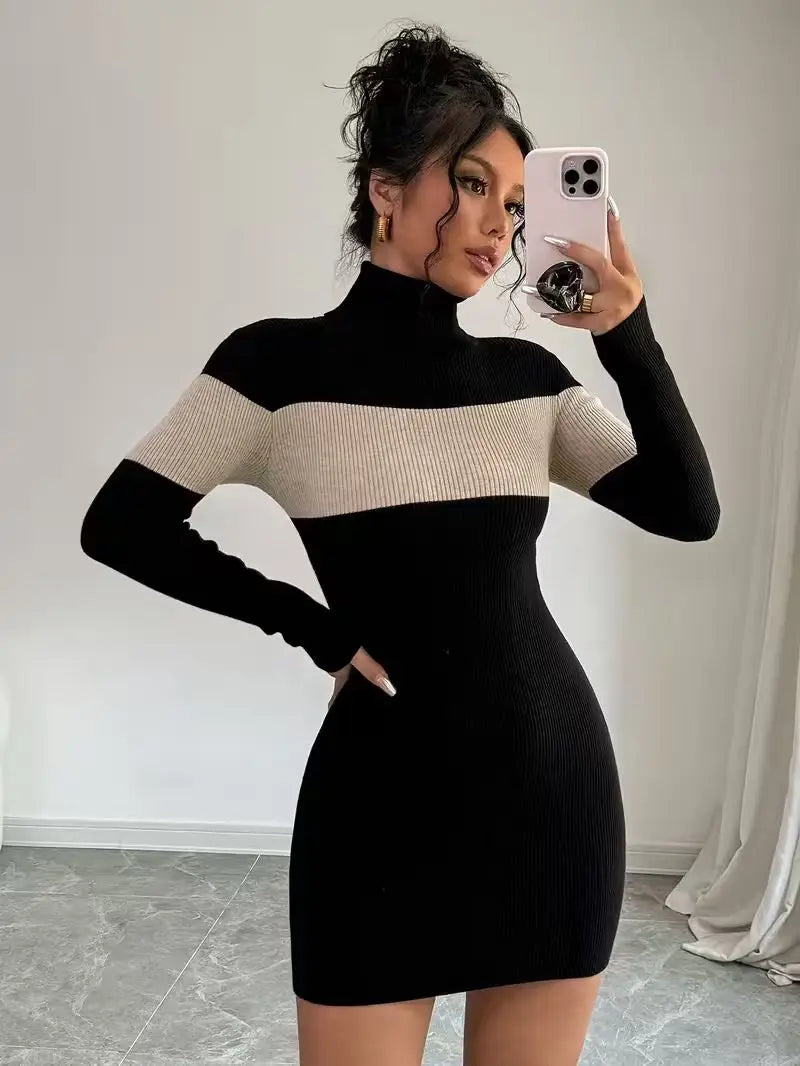 Mathilde Colour-Block Knit Sheath Dress