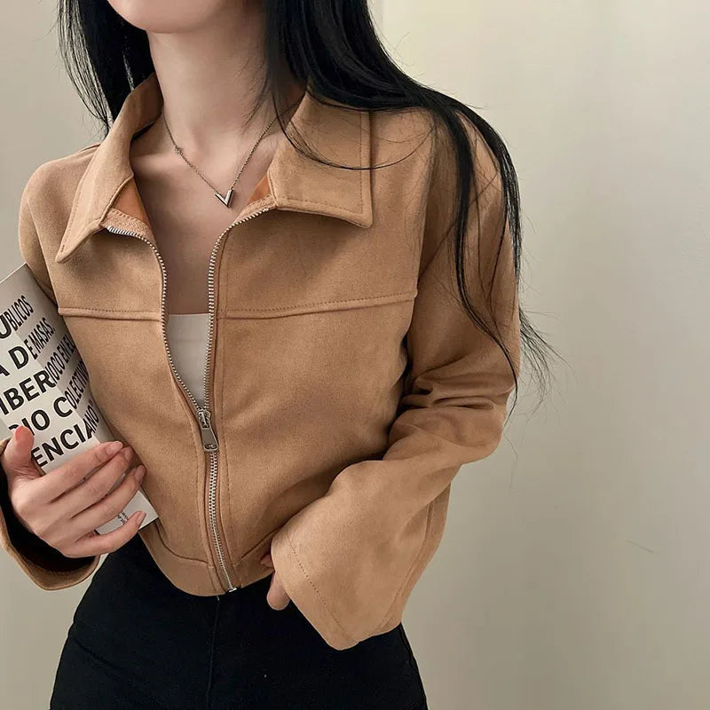 Coralie Cropped Biker Jacket