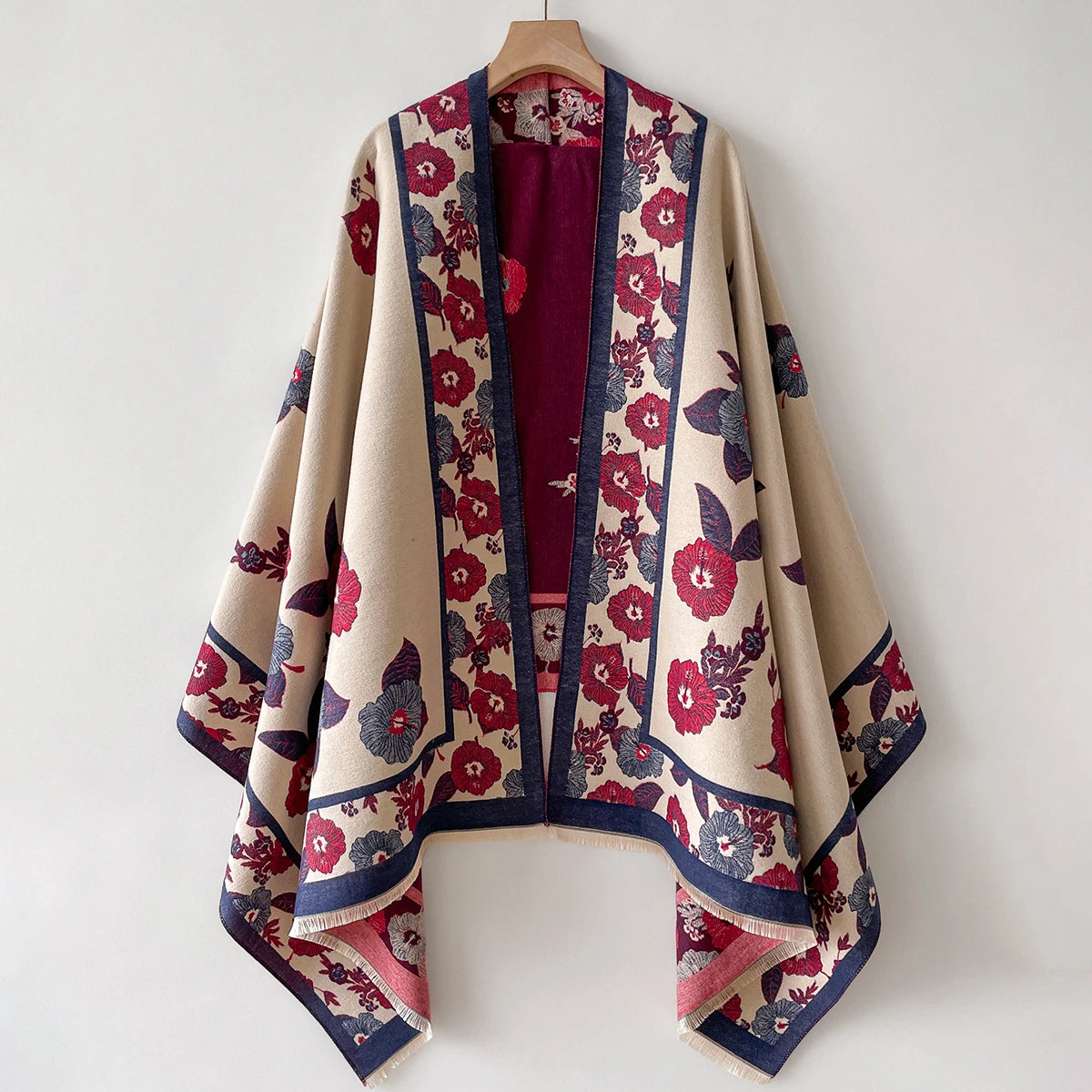Lisette Floral Print Blanket Shawl